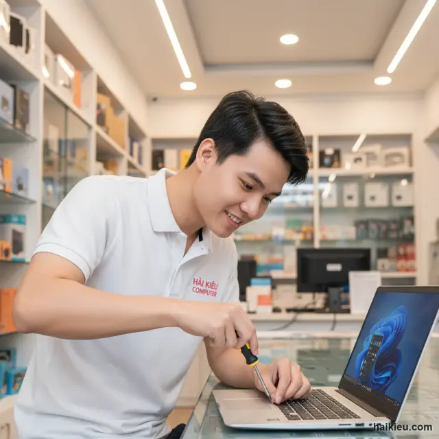 Laptop sửa xong bàn giao — Hải Kiều tại Hòa Vang