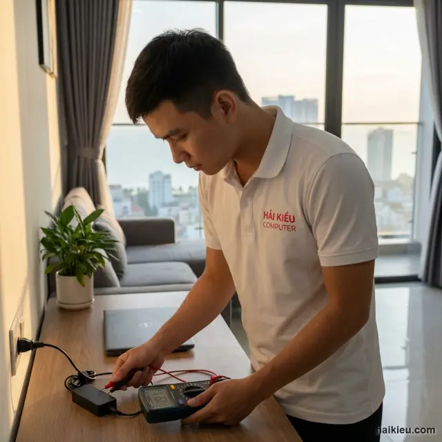 Thợ Hải Kiều sửa chữa laptop tại nhà — thay keo tản nhiệt, vệ sinh quạt