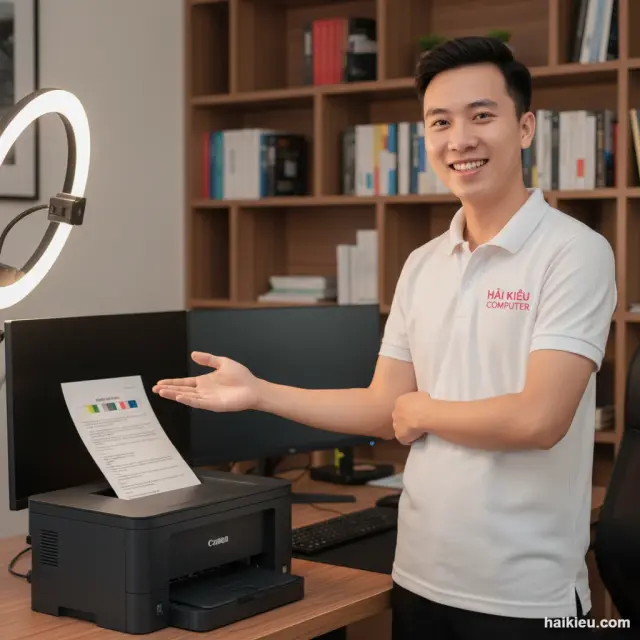 Máy in sửa xong hoạt động tốt — Hải Kiều Hòa Vang