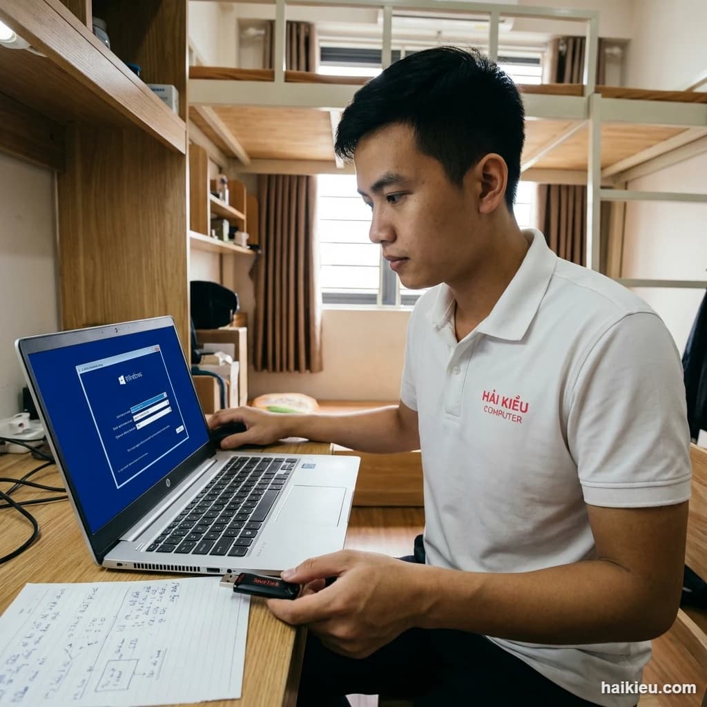 Kỹ thuật viên Hải Kiều cài windows tại Cẩm Lệ, Đà Nẵng
