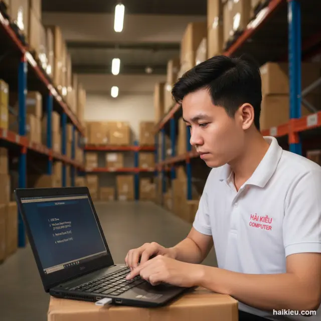 Ảnh thực tế kỹ thuật viên HẢI KIỀU COMPUTER kiểm tra lỗi: Hướng dẫn khắc phục lỗi mất kết nối Wi-Fi sau cập nhật Windows 11