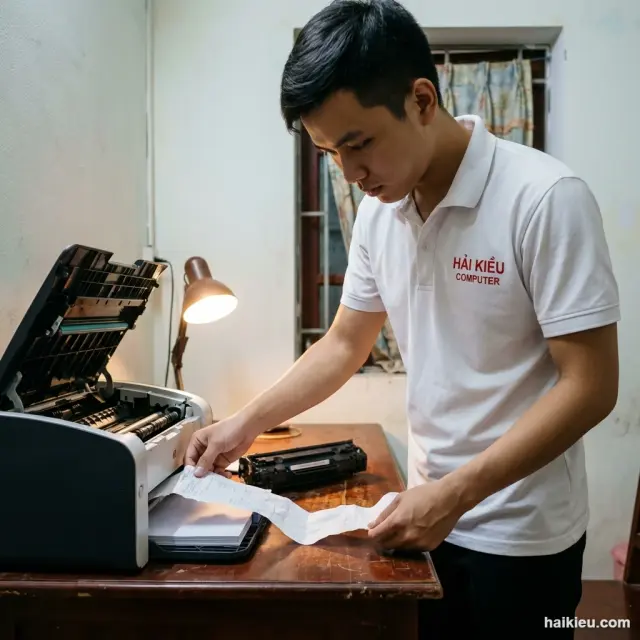 Kiểm tra trống và hộp mực máy in bị mờ tại Liên Chiểu