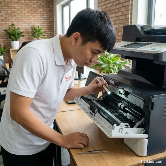 Thay trống và gạt máy in in sọc tại Liên Chiểu
