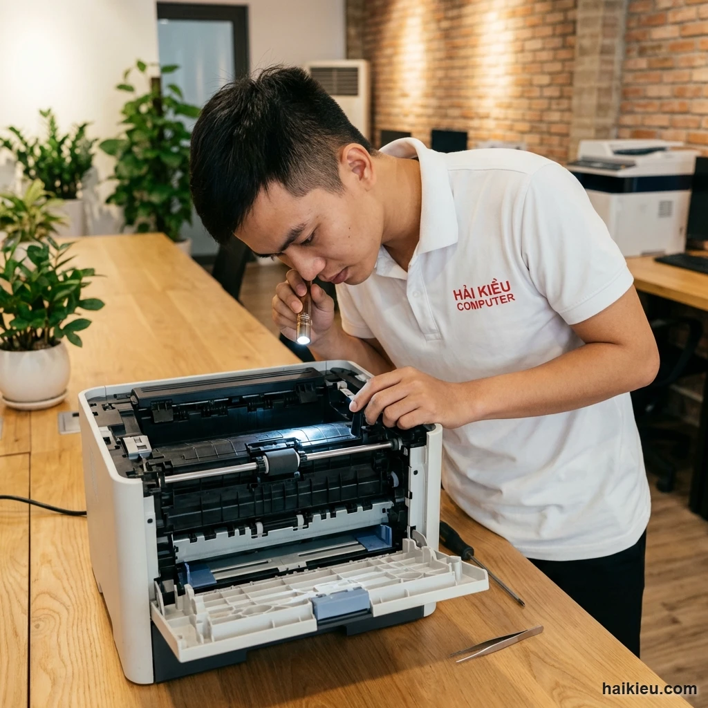 Ảnh thực tế kỹ thuật viên HẢI KIỀU COMPUTER xác minh kết quả xử lý: Hướng dẫn xử lý khẩn cấp ransomware cho cá nhân và doanh nghiệp nhỏ